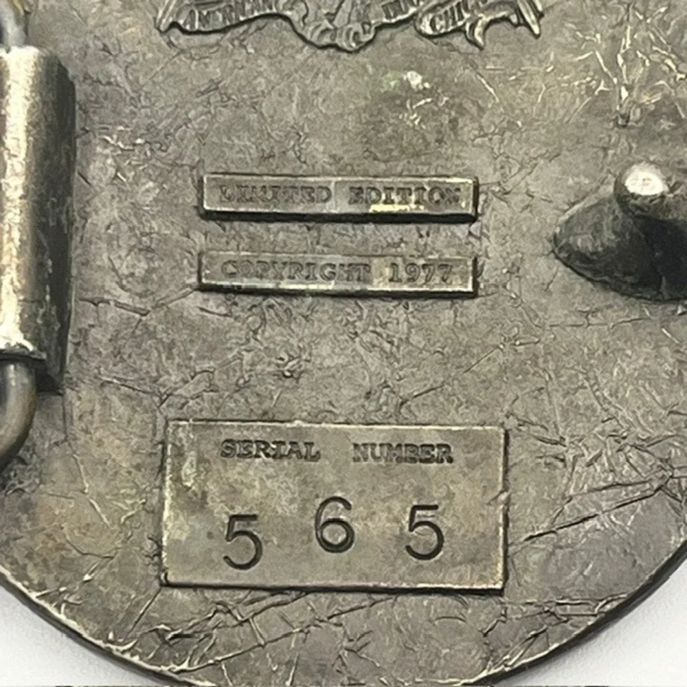 Vintage 1977 Great American Buckle Co Canoe Limited Edition Belt Buckle 565